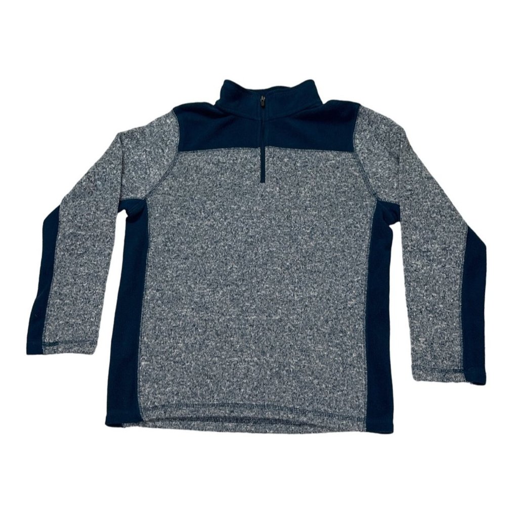 C9 Champion Sweater Kids Medium 8 10 Blue 1/4 Zip Pullover Heathered Casual